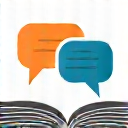 Icône d'un livre de phrases pour l'apprentissage linguistique.