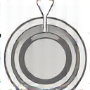 Icône d'une fourchette et d'une assiette pour représenter la gastronomie locale.