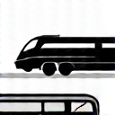 Icône d'un train et d'un bus pour les transports alternatifs.