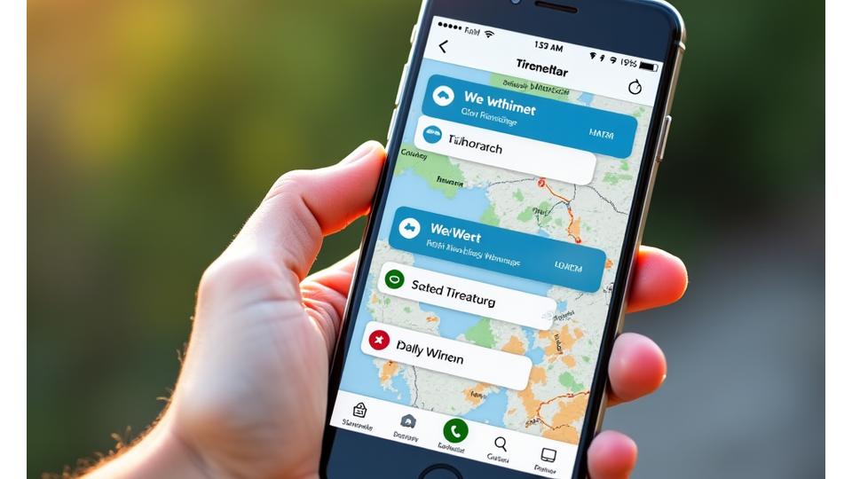 Affichage d'un smartphone montrant des notifications d'optimisation de voyage en temps réel